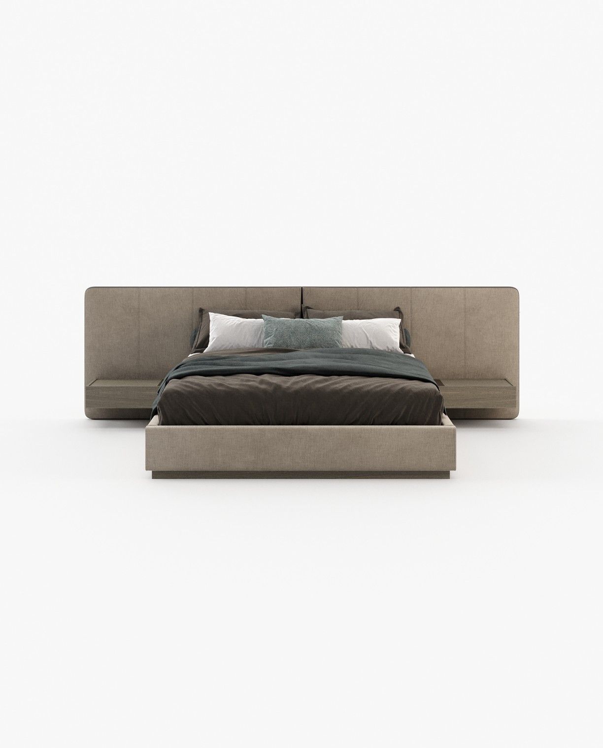 Laskasas BONNIE Bed & Headboard Xangai Sand - Araco Interiors