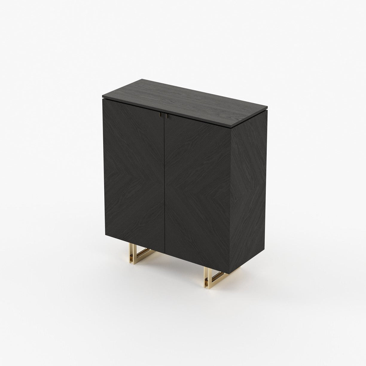 Laskasas BORIS Bar Cabinet Black Ash Veneer Matte - Araco Interiors