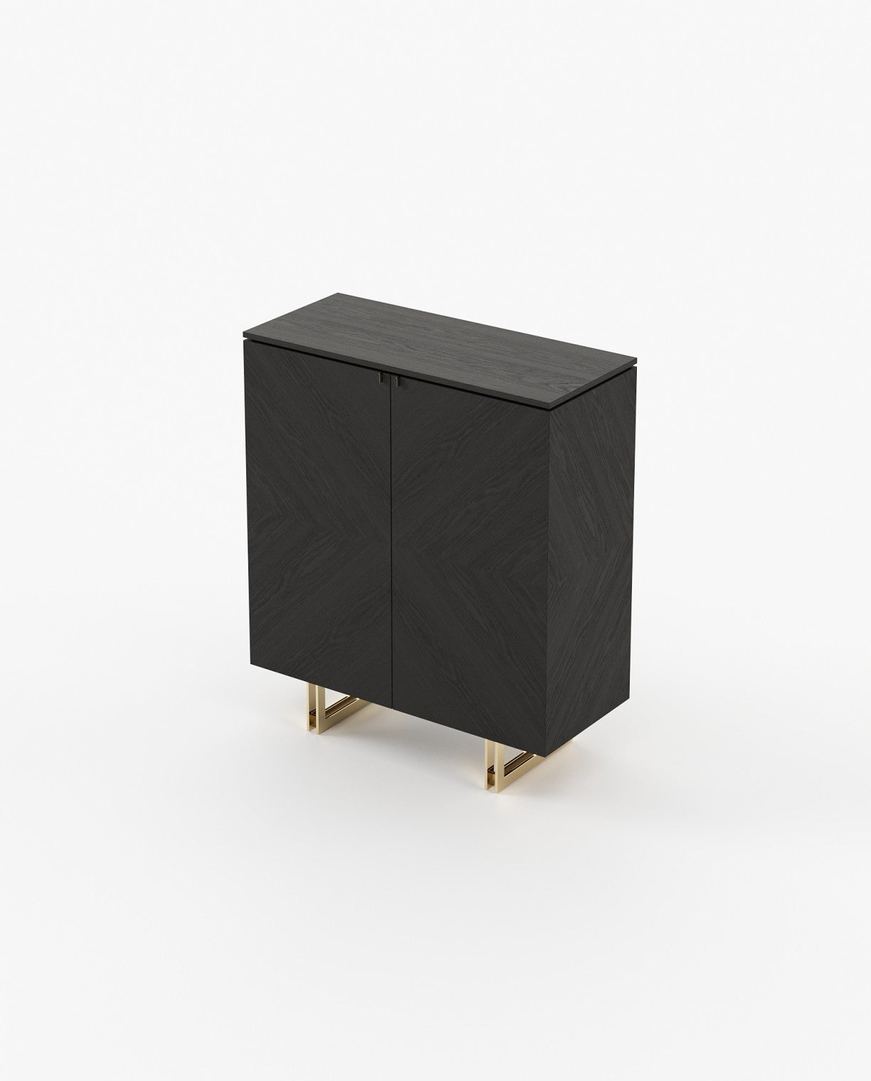 Laskasas BORIS Bar Cabinet Black Ash Veneer Matte - Araco Interiors