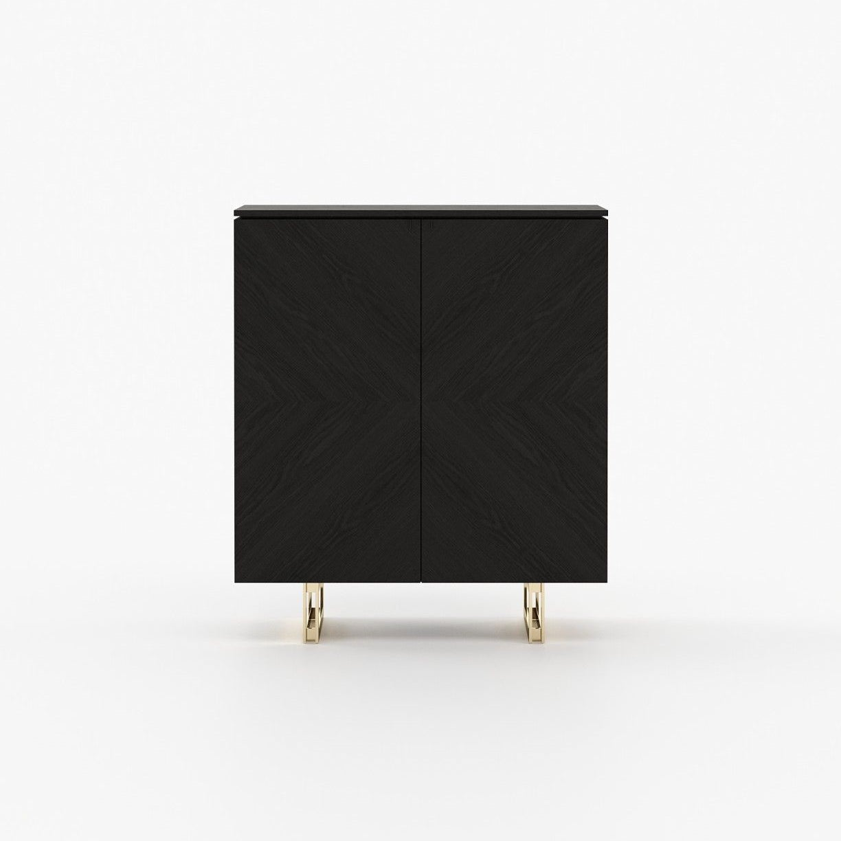 Laskasas BORIS Bar Cabinet Black Ash Veneer Matte - Araco Interiors