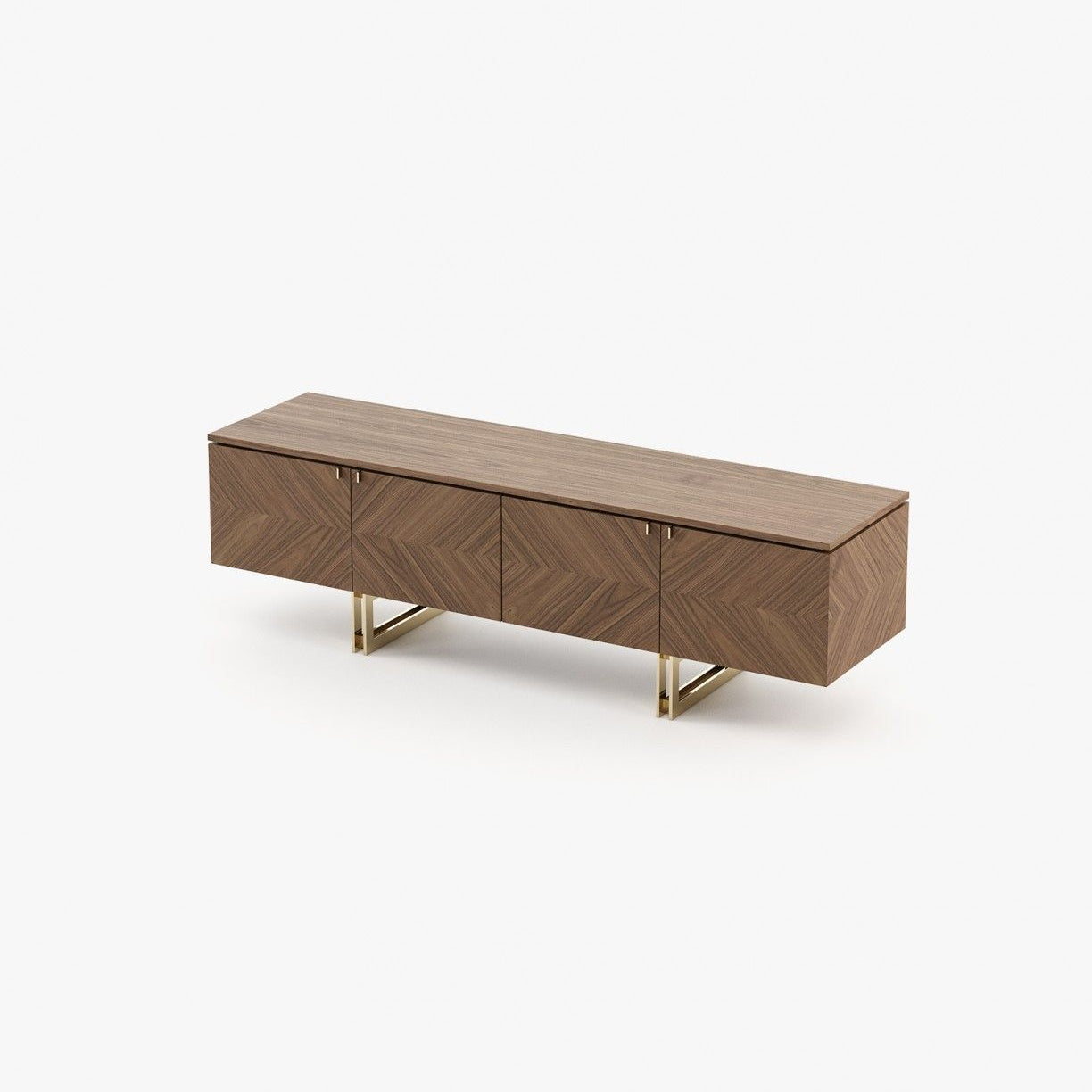 Laskasas BORIS Media Unit Starbust Walnut Matte - Araco Interiors