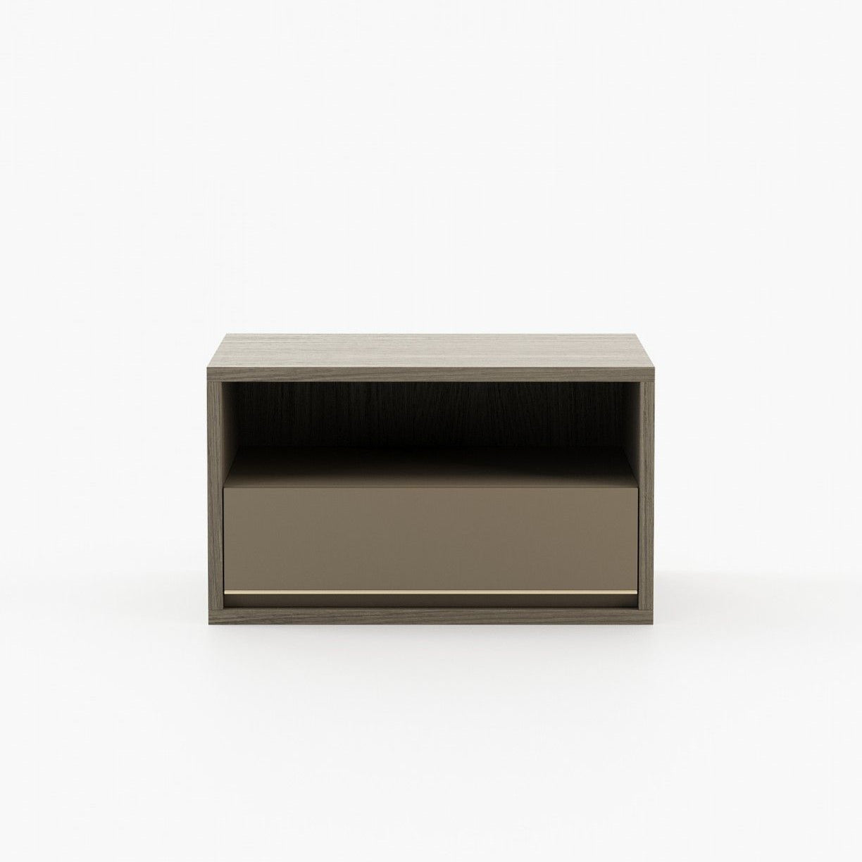 Laskasas BOWEN Bedside Cabinet & Table Aged Oak Veneer Matte - Araco Interiors