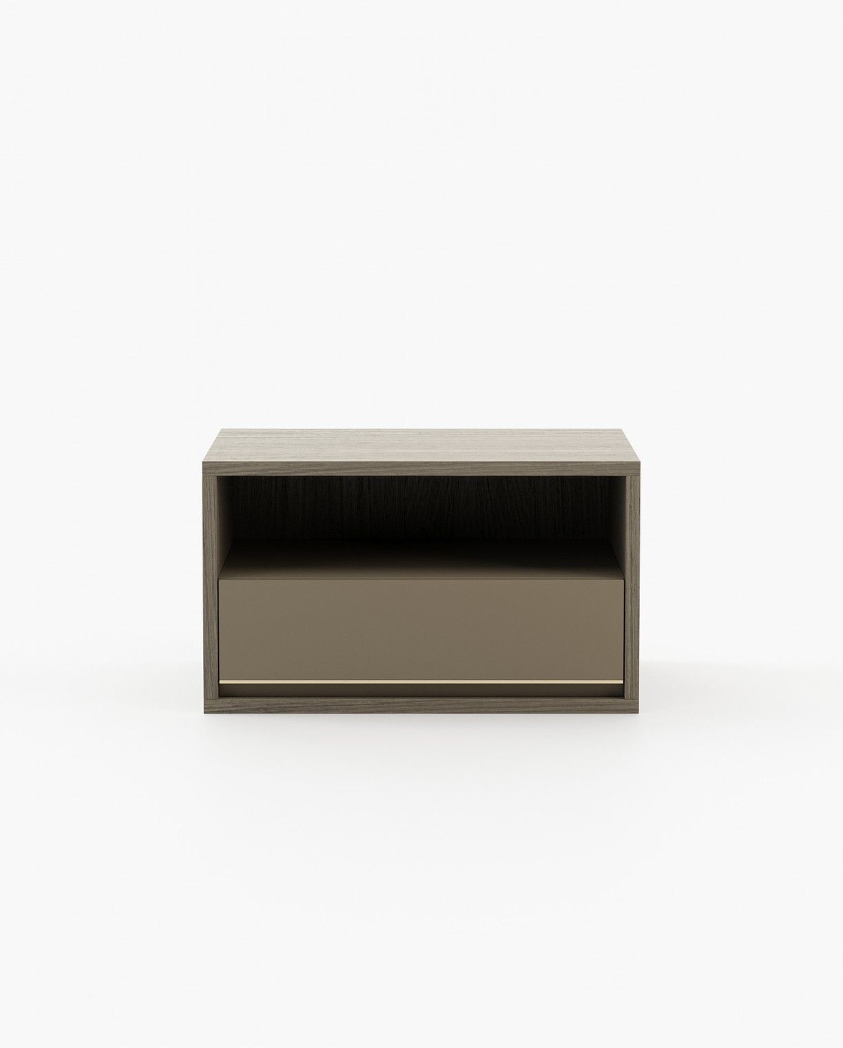 Laskasas BOWEN Bedside Cabinet & Table Aged Oak Veneer Matte - Araco Interiors