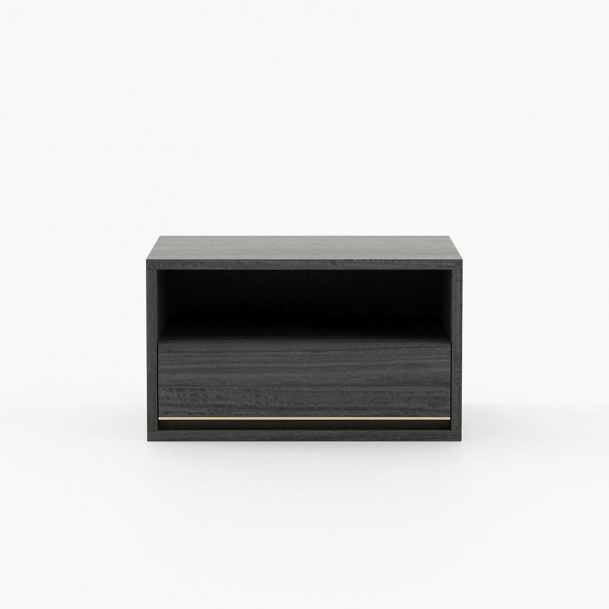 Laskasas BOWEN Bedside Cabinet & Table Smoked Eucalyptus Veneer Matte - Araco Interiors