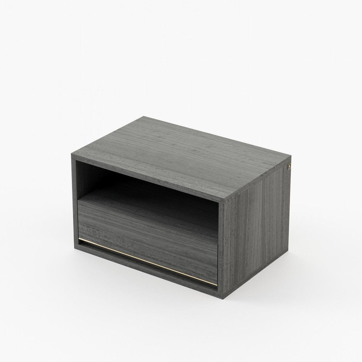 Laskasas BOWEN Bedside Cabinet & Table Smoked Eucalyptus Veneer Matte - Araco Interiors