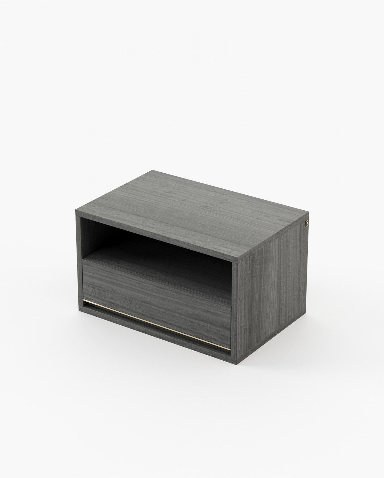 Laskasas BOWEN Bedside Cabinet & Table Smoked Eucalyptus Veneer Matte - Araco Interiors