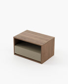 Laskasas BOWEN Bedside Cabinet & Table Walnut Veneer Matte - Araco Interiors