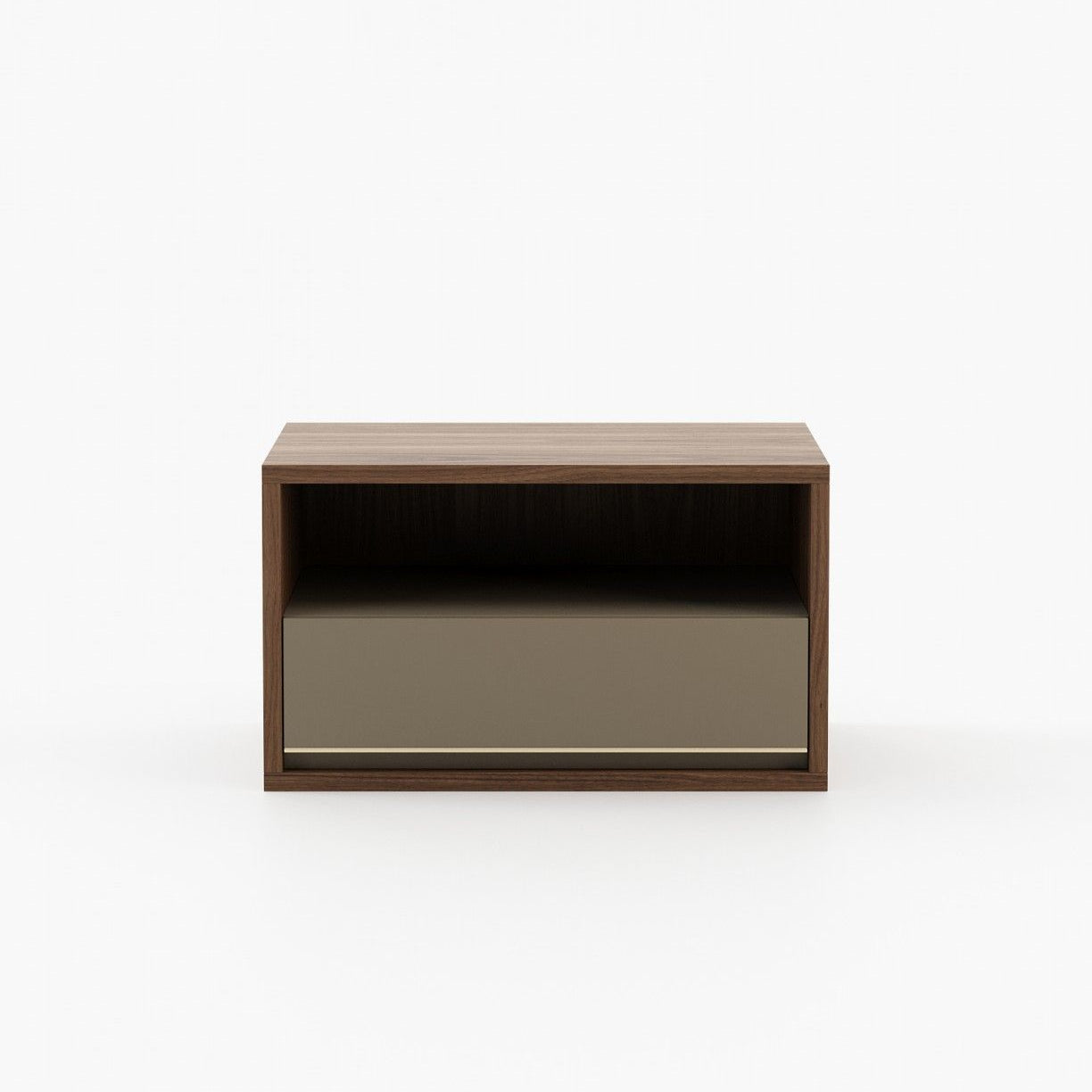 Laskasas BOWEN Bedside Cabinet & Table Walnut Veneer Matte - Araco Interiors