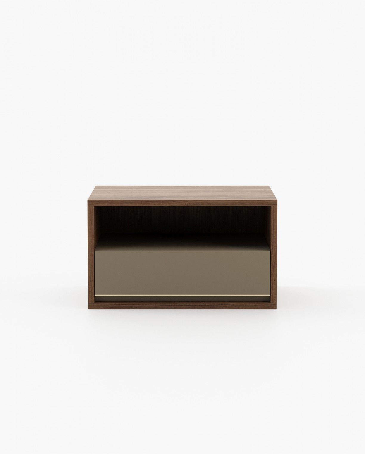 Laskasas BOWEN Bedside Cabinet & Table Walnut Veneer Matte - Araco Interiors
