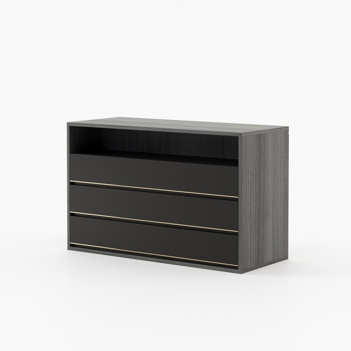 Laskasas BOWEN Set of 3 Chest of Drawers Grey Eucalyptus Veneer Matte - Araco Interiors