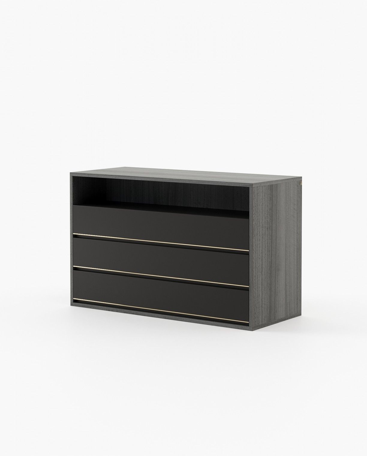 Laskasas BOWEN Set of 3 Chest of Drawers Grey Eucalyptus Veneer Matte - Araco Interiors