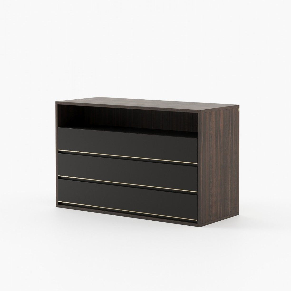 Laskasas BOWEN Set of 3 Chest of Drawers Smoked Eucalyptus Veneer Matte - Araco Interiors