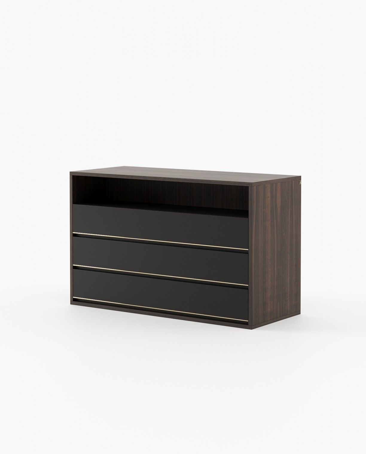 Laskasas BOWEN Set of 3 Chest of Drawers Smoked Eucalyptus Veneer Matte - Araco Interiors