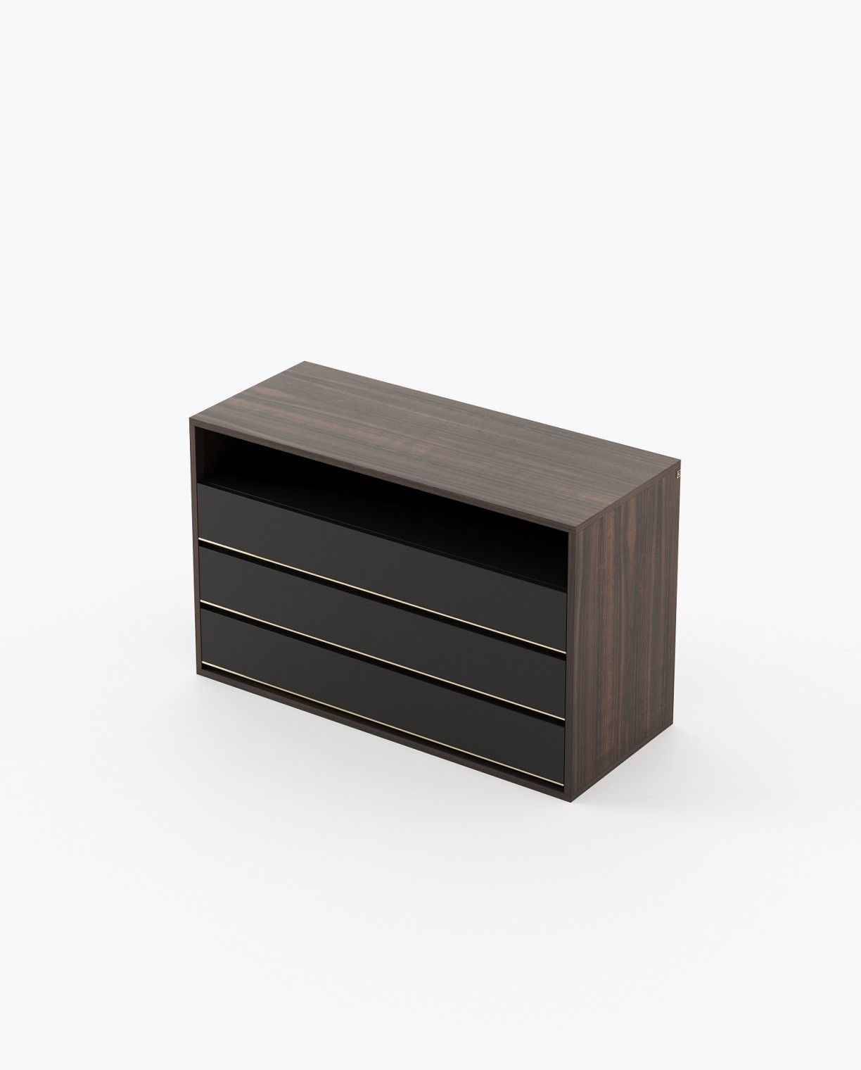 Laskasas BOWEN Set of 3 Chest of Drawers Smoked Eucalyptus Veneer Matte - Araco Interiors
