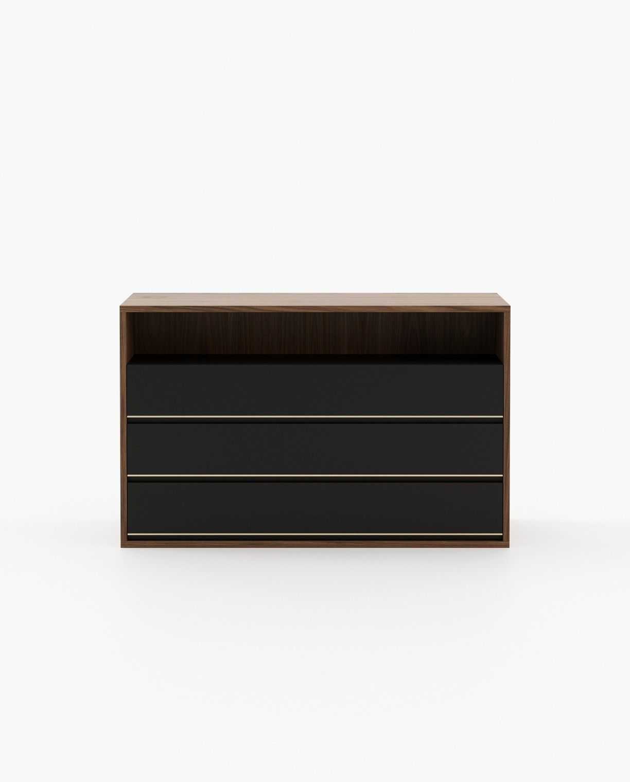 Laskasas BOWEN Set of 3 Chest of Drawers Walnut Veneer Matte - Araco Interiors