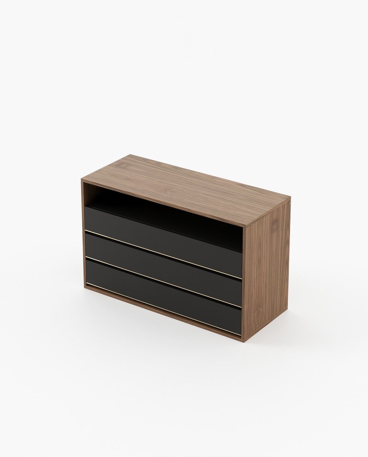 Laskasas BOWEN Set of 3 Chest of Drawers Walnut Veneer Matte - Araco Interiors