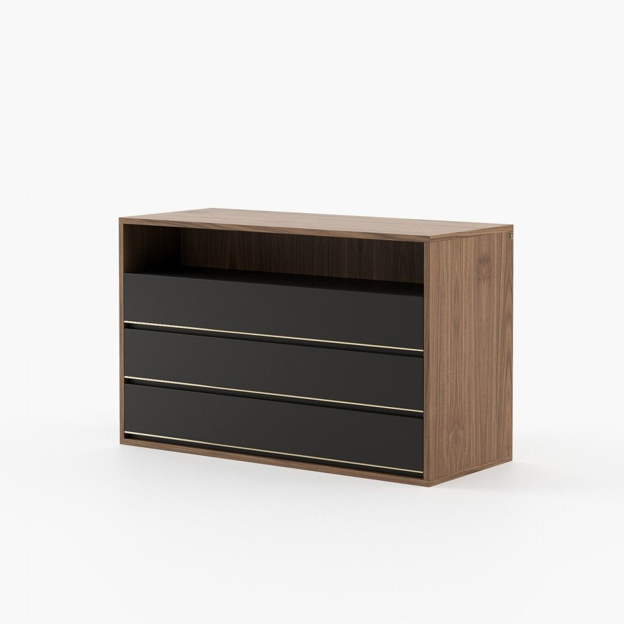 Laskasas BOWEN Set of 3 Chest of Drawers Walnut Veneer Matte - Araco Interiors