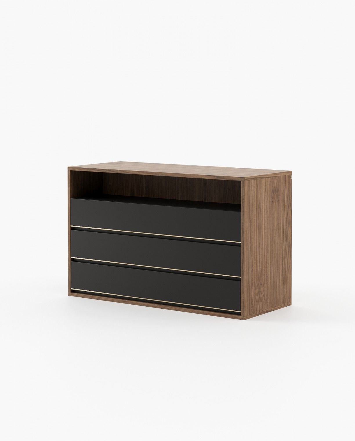 Laskasas BOWEN Set of 3 Chest of Drawers Walnut Veneer Matte - Araco Interiors