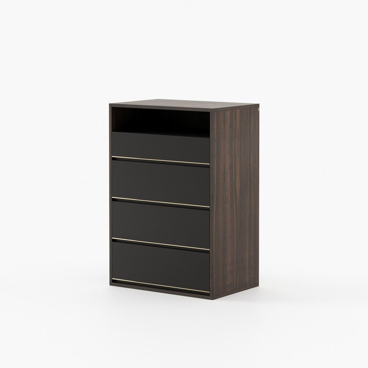 Laskasas BOWEN Tallboy Chest of Drawers Smoked Eucalyptus Veneer Matte - Araco Interiors