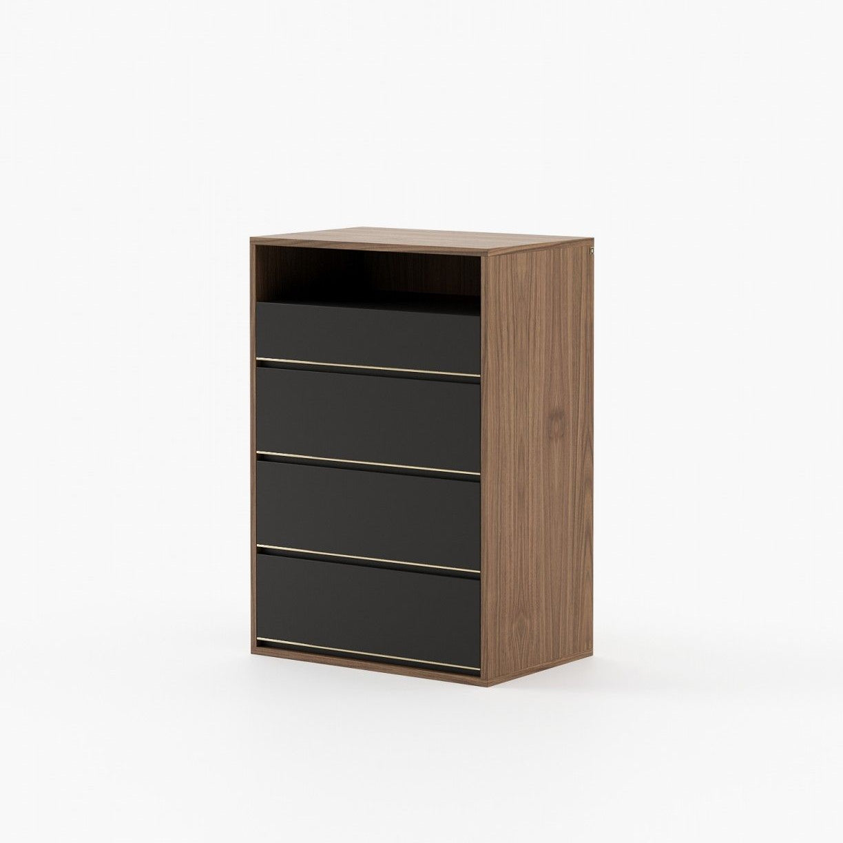 Laskasas BOWEN Tallboy Chest of Drawers Walnut Veneer Matte - Araco Interiors