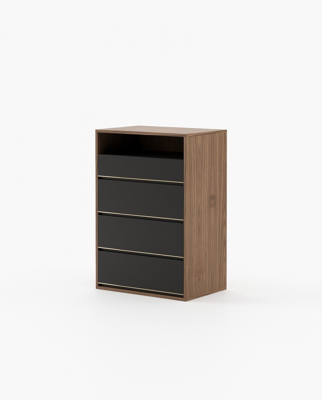 Laskasas BOWEN Tallboy Chest of Drawers Walnut Veneer Matte - Araco Interiors