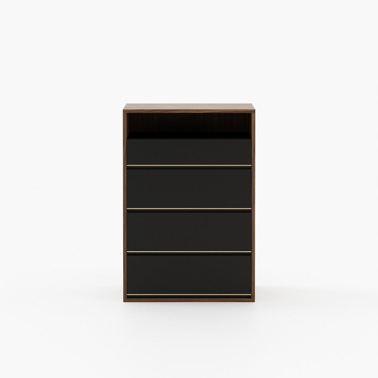 Laskasas BOWEN Tallboy Chest of Drawers Walnut Veneer Matte - Araco Interiors