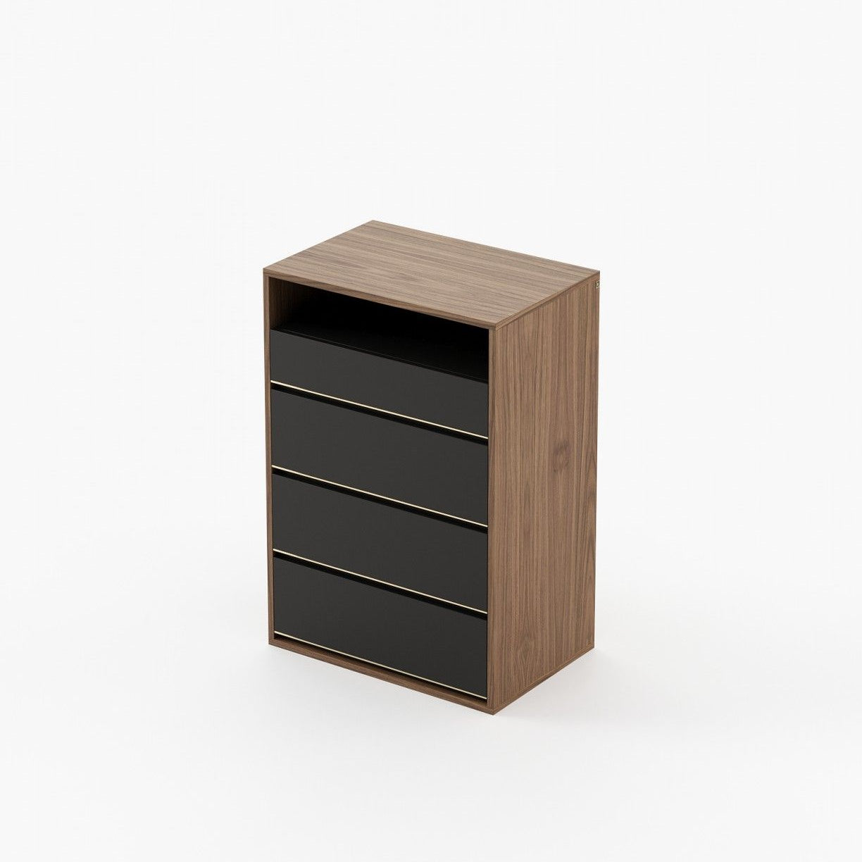 Laskasas BOWEN Tallboy Chest of Drawers Walnut Veneer Matte - Araco Interiors