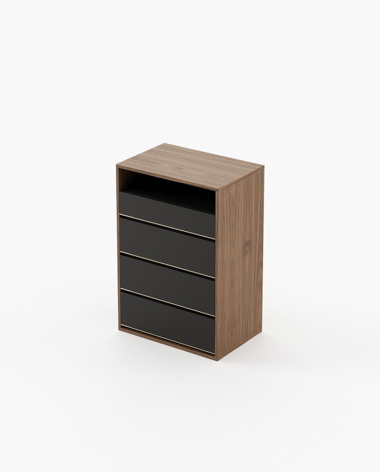 Laskasas BOWEN Tallboy Chest of Drawers Walnut Veneer Matte - Araco Interiors