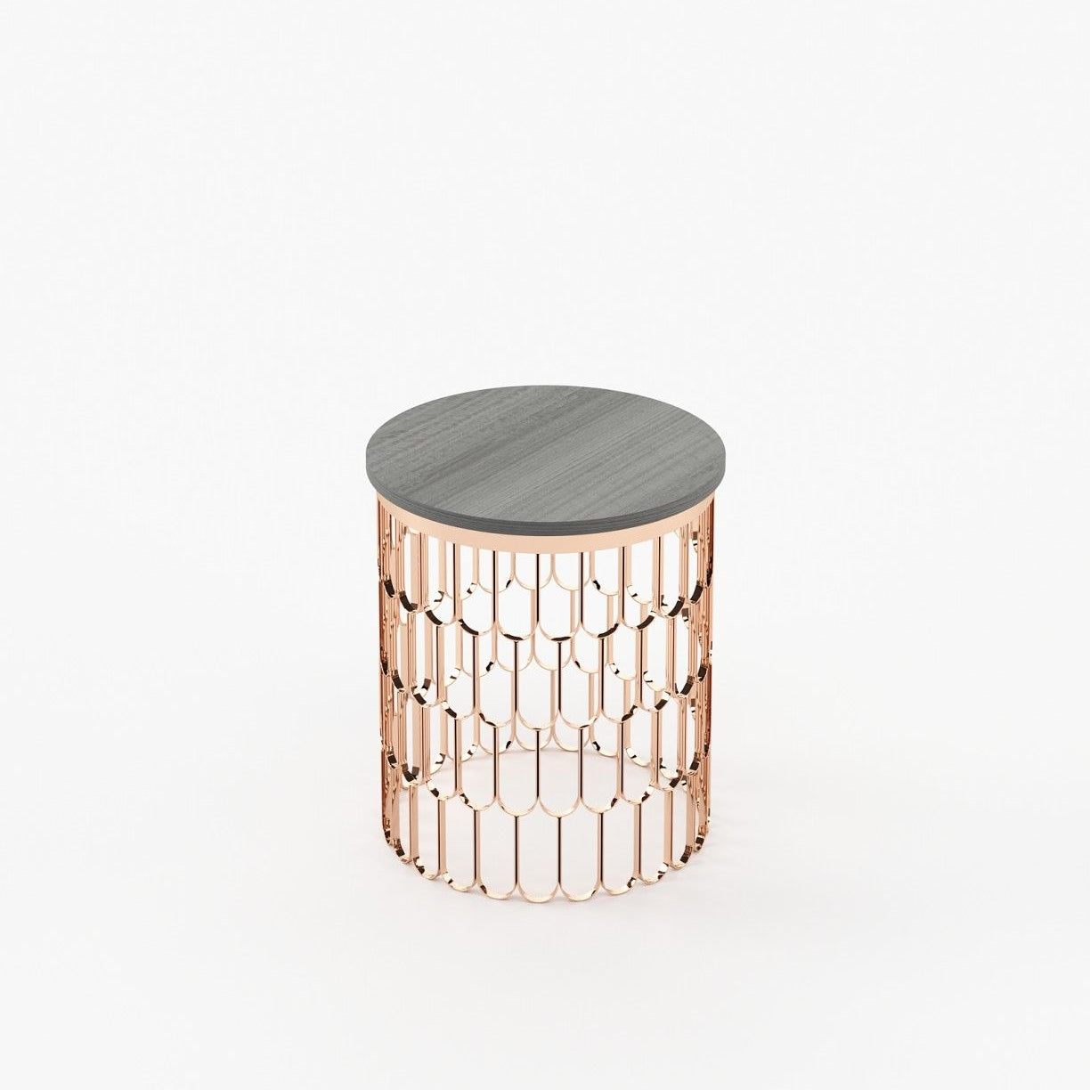Laskasas BRENDA Nest & Side Table Grey Eucalyptus Veneer Matte - Araco Interiors