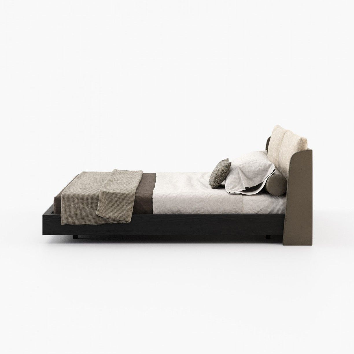 Laskasas BROOKE Bed & Headboard Berlin Siena Leather - Araco Interiors