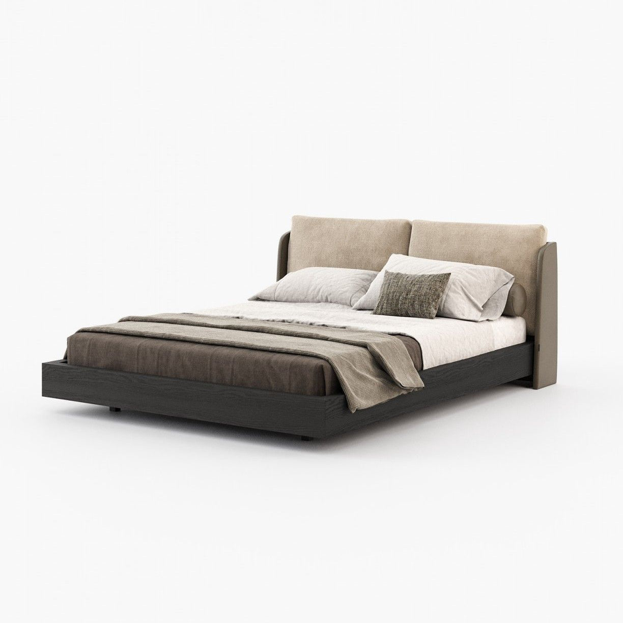 Laskasas BROOKE Bed & Headboard Berlin Siena Leather - Araco Interiors