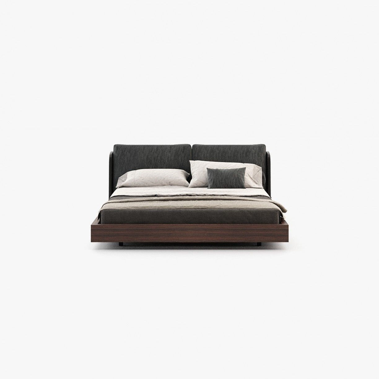 Laskasas BROOKE Bed & Headboard Piera Anthracite - Araco Interiors