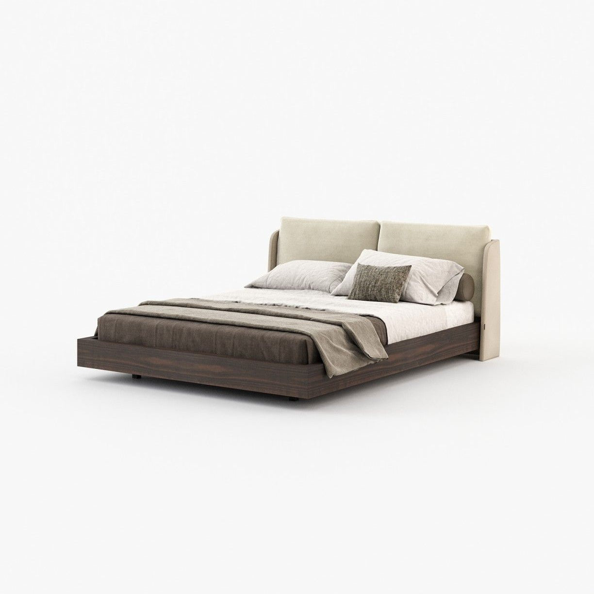 Laskasas BROOKE Bed & Headboard Vienna Cream - Araco Interiors