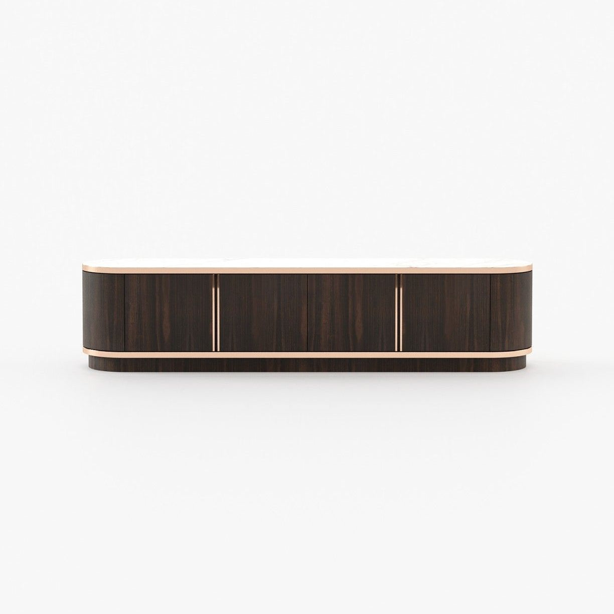 Laskasas BROWN Media Unit Smoked Eucalyptus Veneer Matte - Araco Interiors