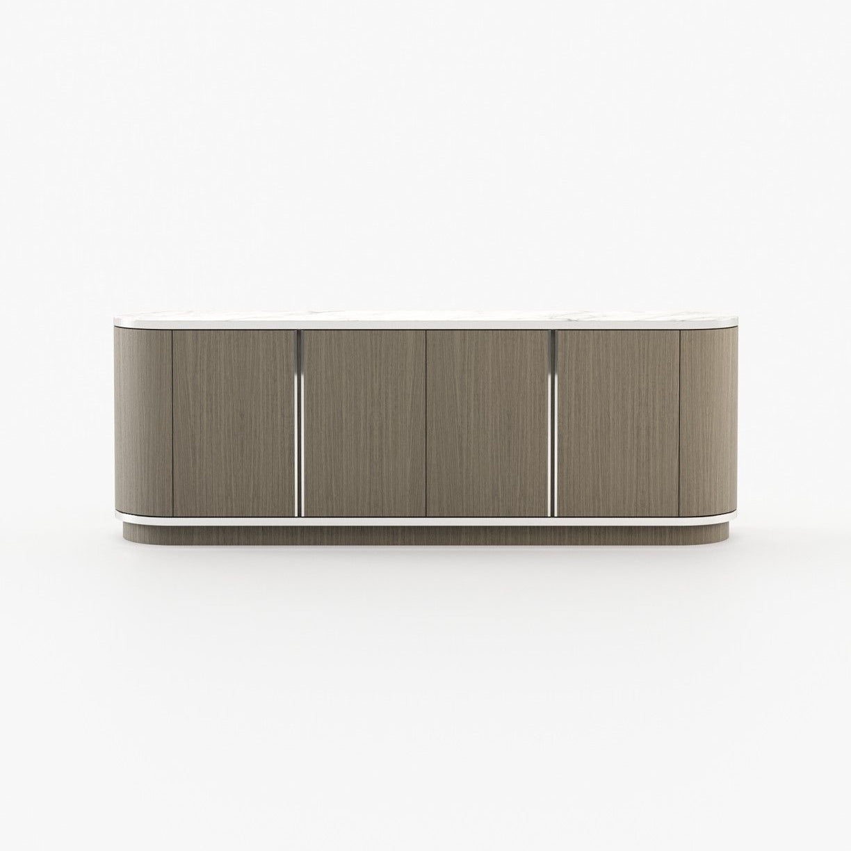 Laskasas BROWN Sideboard Aged Oak Veneer Matte - Araco Interiors