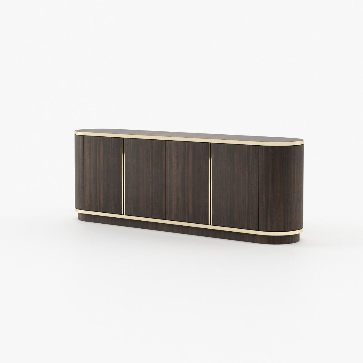 Laskasas BROWN Sideboard Smoked Eucalyptus Veneer Matte - Araco Interiors
