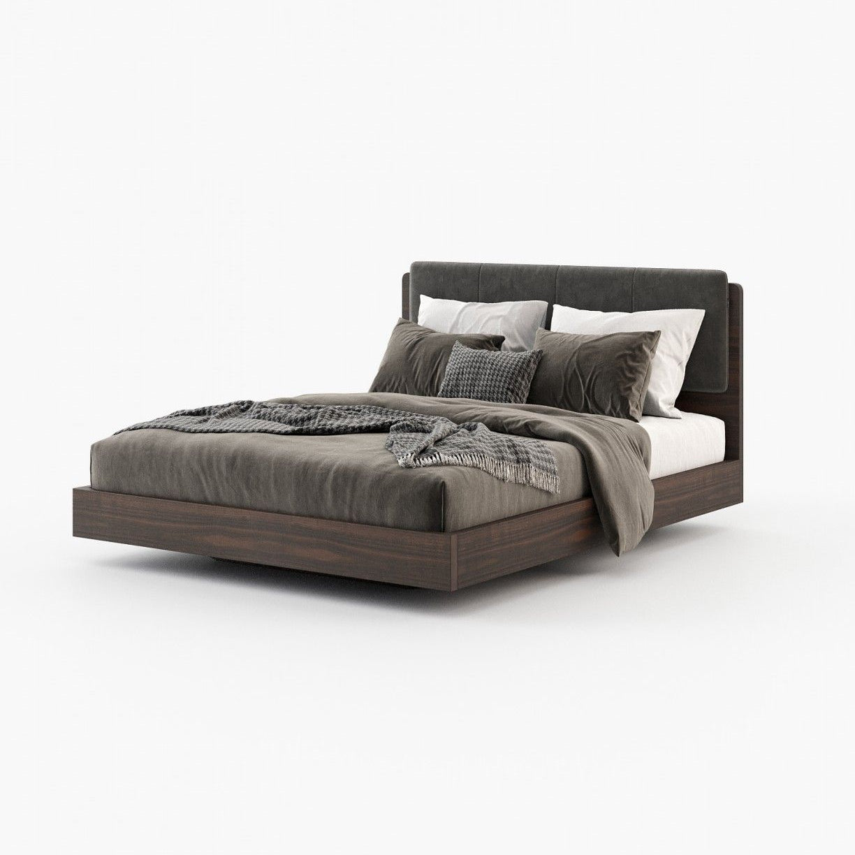 Laskasas BRUNY Bed & Headboard Vienna Anthracite - Araco Interiors