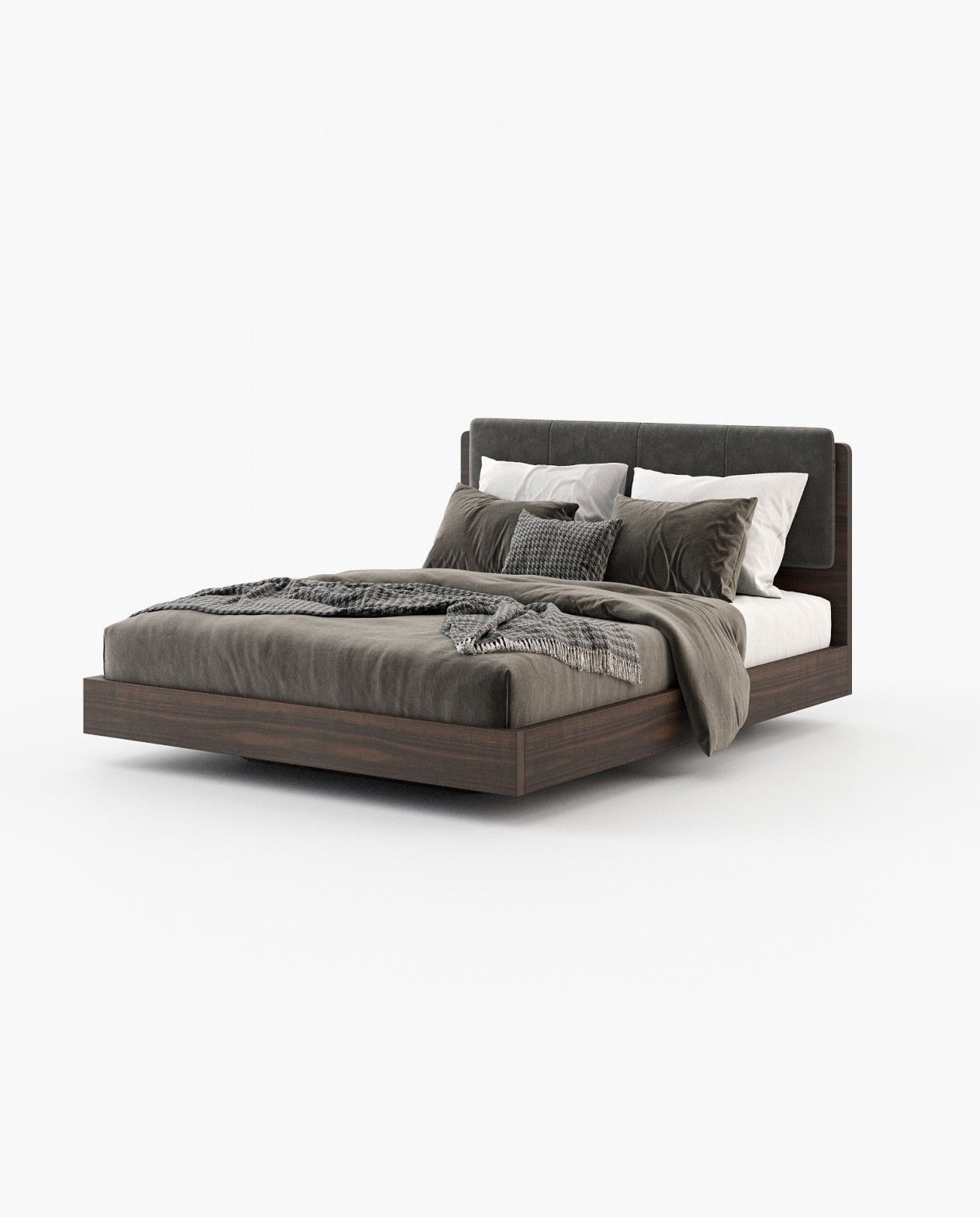 Laskasas BRUNY Bed & Headboard Vienna Anthracite - Araco Interiors