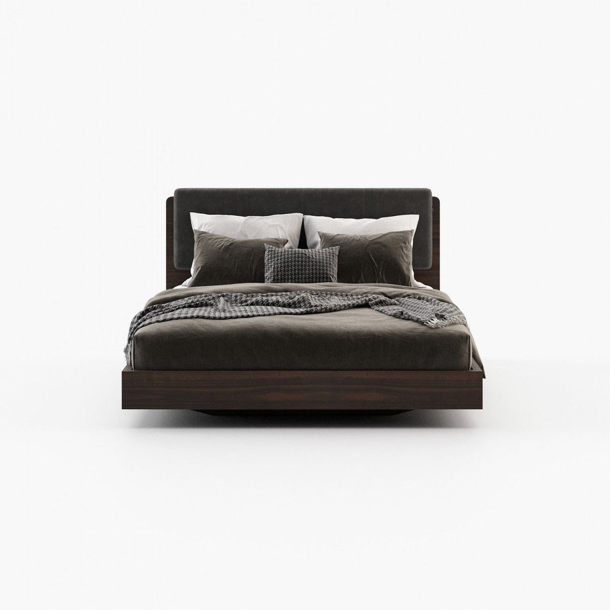 Laskasas BRUNY Bed & Headboard Vienna Anthracite - Araco Interiors
