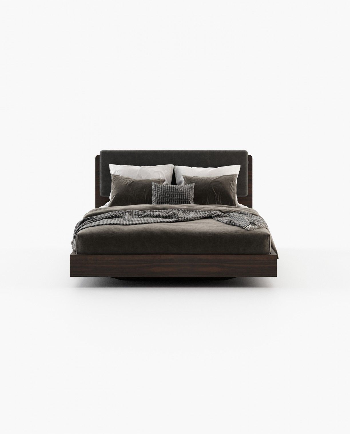 Laskasas BRUNY Bed & Headboard Vienna Anthracite - Araco Interiors