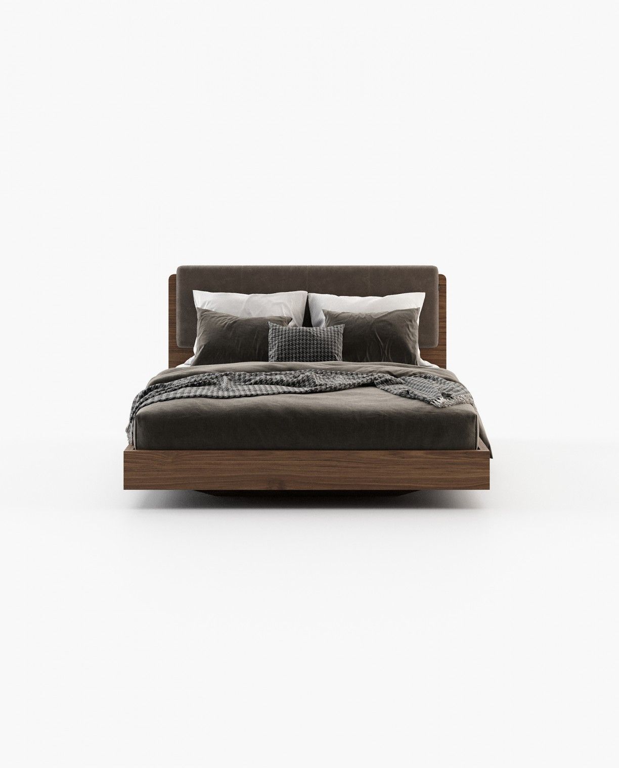 Laskasas BRUNY Bed & Headboard Vienna Khaki - Araco Interiors
