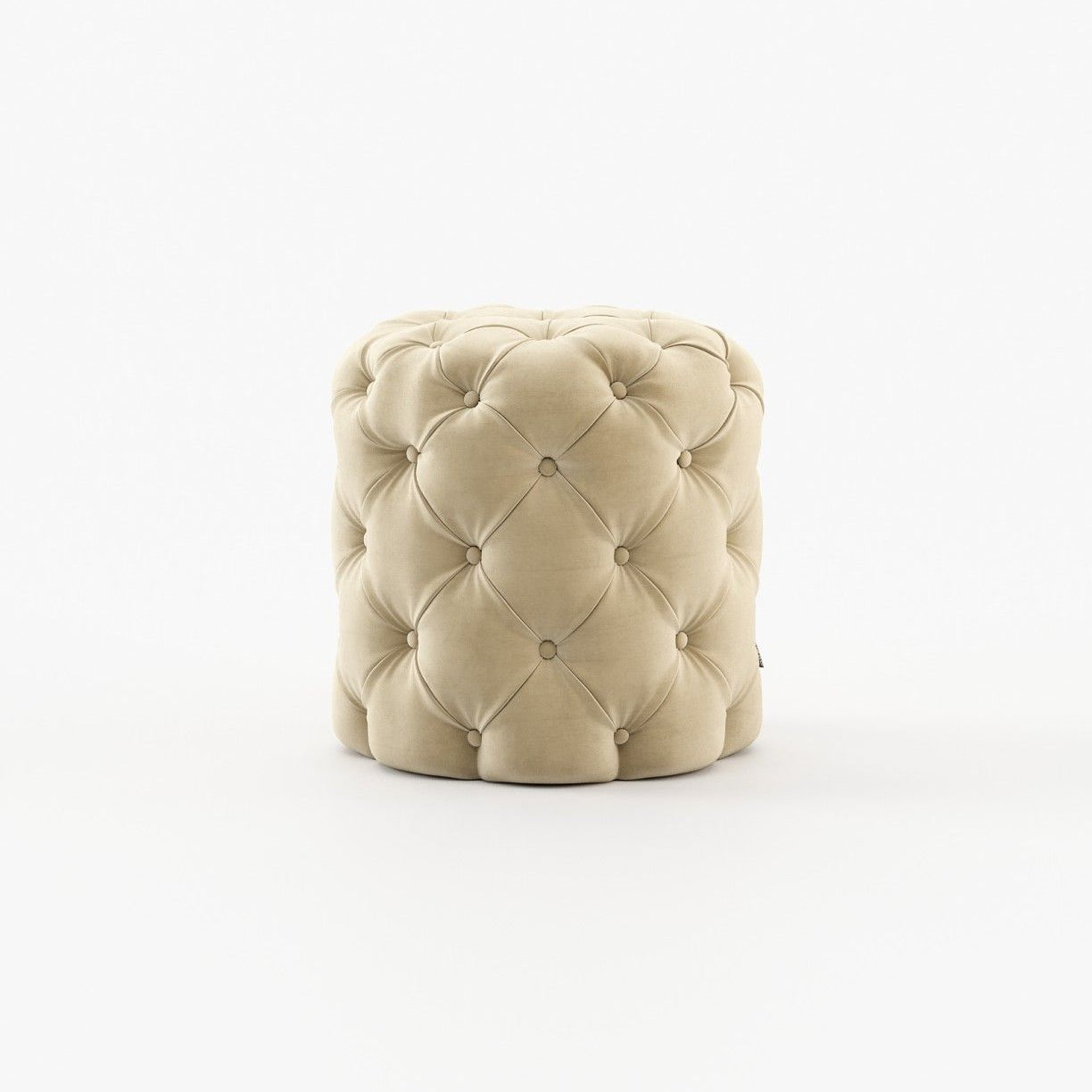 Laskasas BUR small Footstool & Pouf Vienna Beige - Araco Interiors