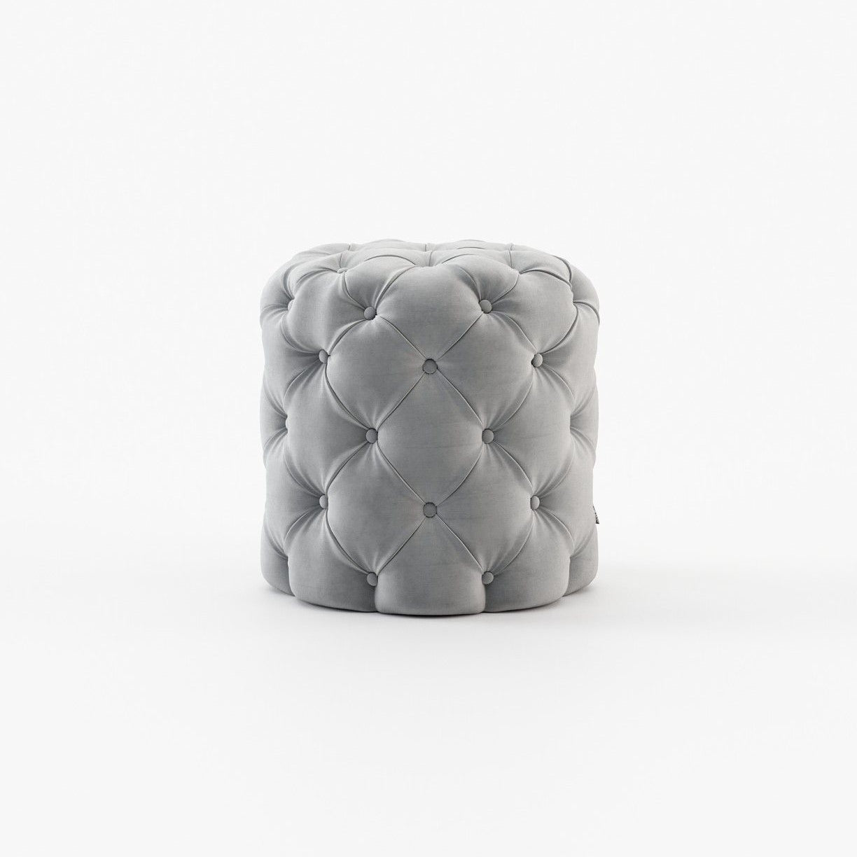 Laskasas BUR small Footstool & Pouf Vienna Light Grey - Araco Interiors