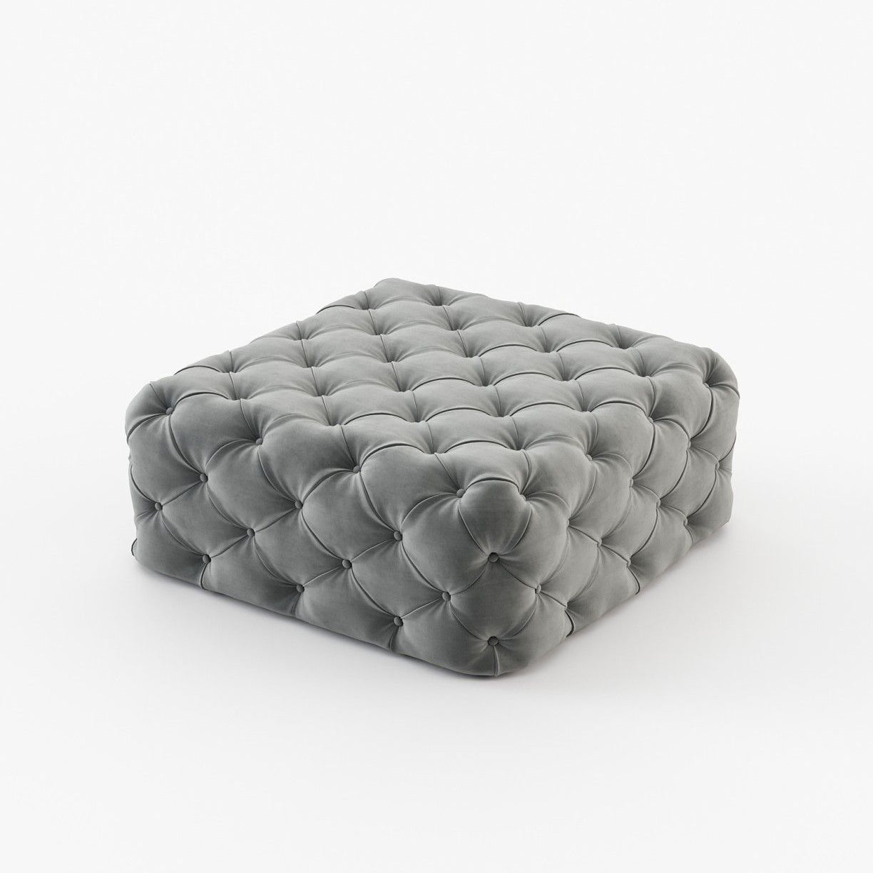 Laskasas BUR square Footstool & Pouf Vienna Anthracite - Araco Interiors