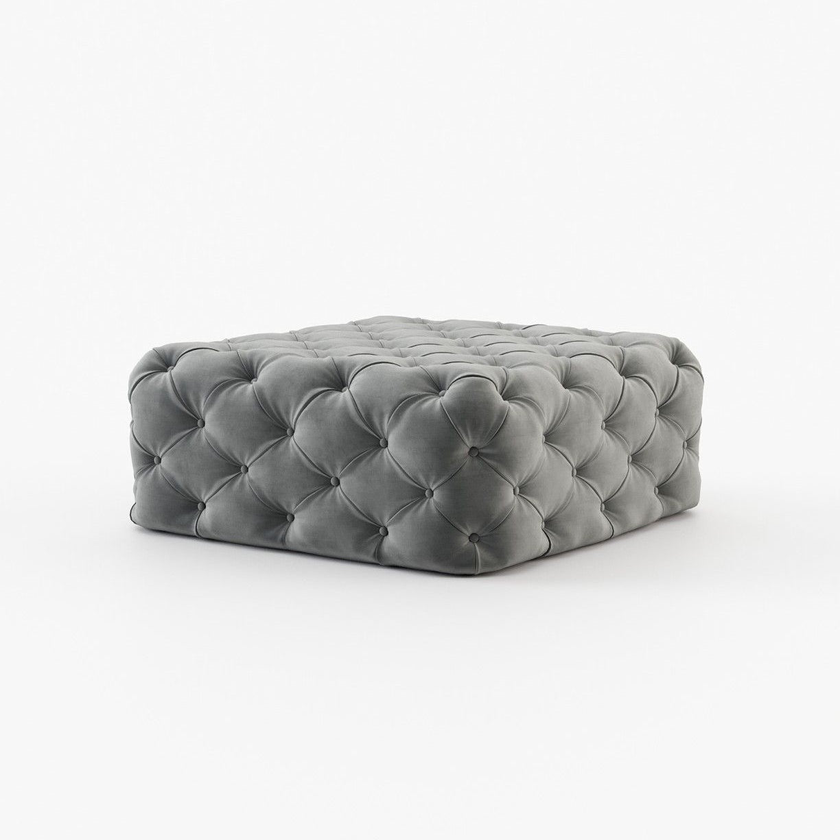 Laskasas BUR square Footstool & Pouf Vienna Anthracite - Araco Interiors