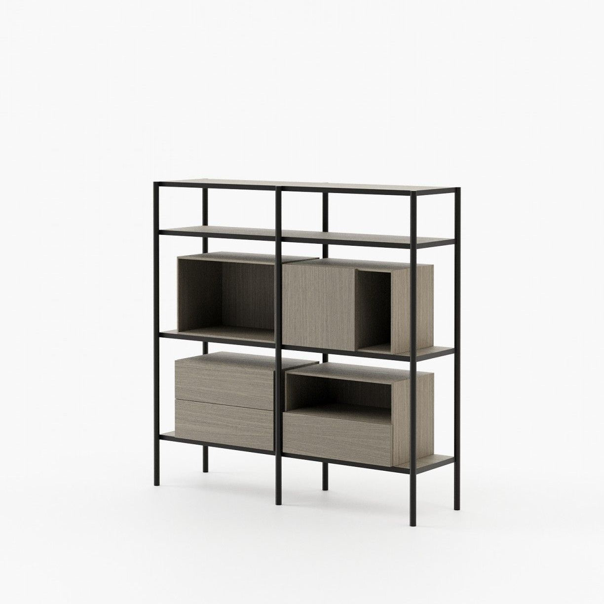 Laskasas BYLOT Bookcase & Shelving Aged Oak Veneer Matte - Araco Interiors