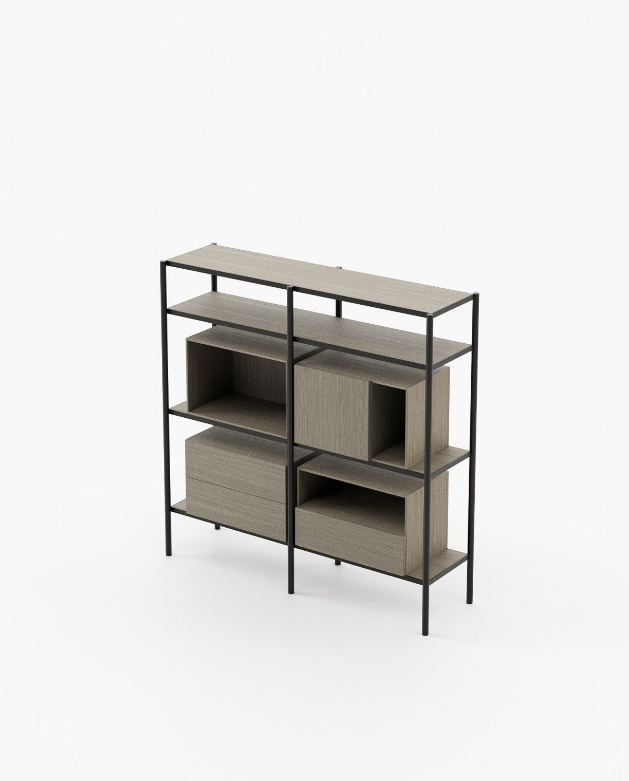 Laskasas BYLOT Bookcase & Shelving Aged Oak Veneer Matte - Araco Interiors