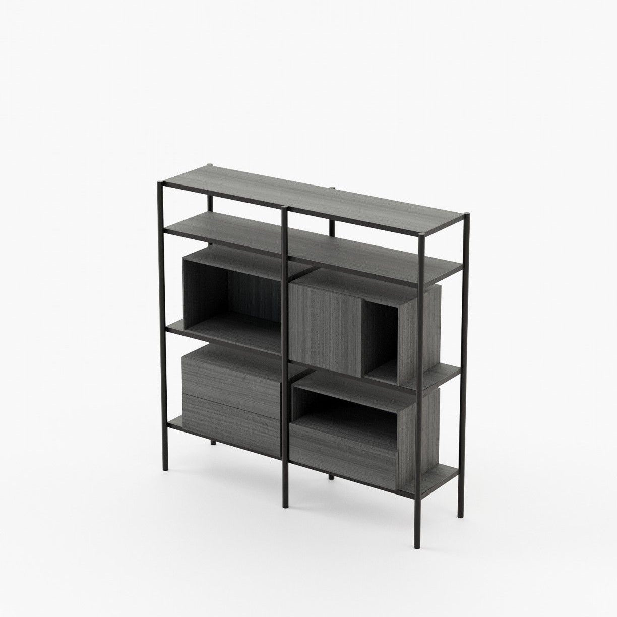 Laskasas BYLOT Bookcase & Shelving Grey Eucalyptus Veneer Matte - Araco Interiors
