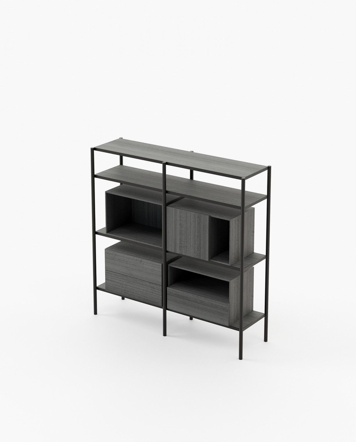 Laskasas BYLOT Bookcase & Shelving Grey Eucalyptus Veneer Matte - Araco Interiors