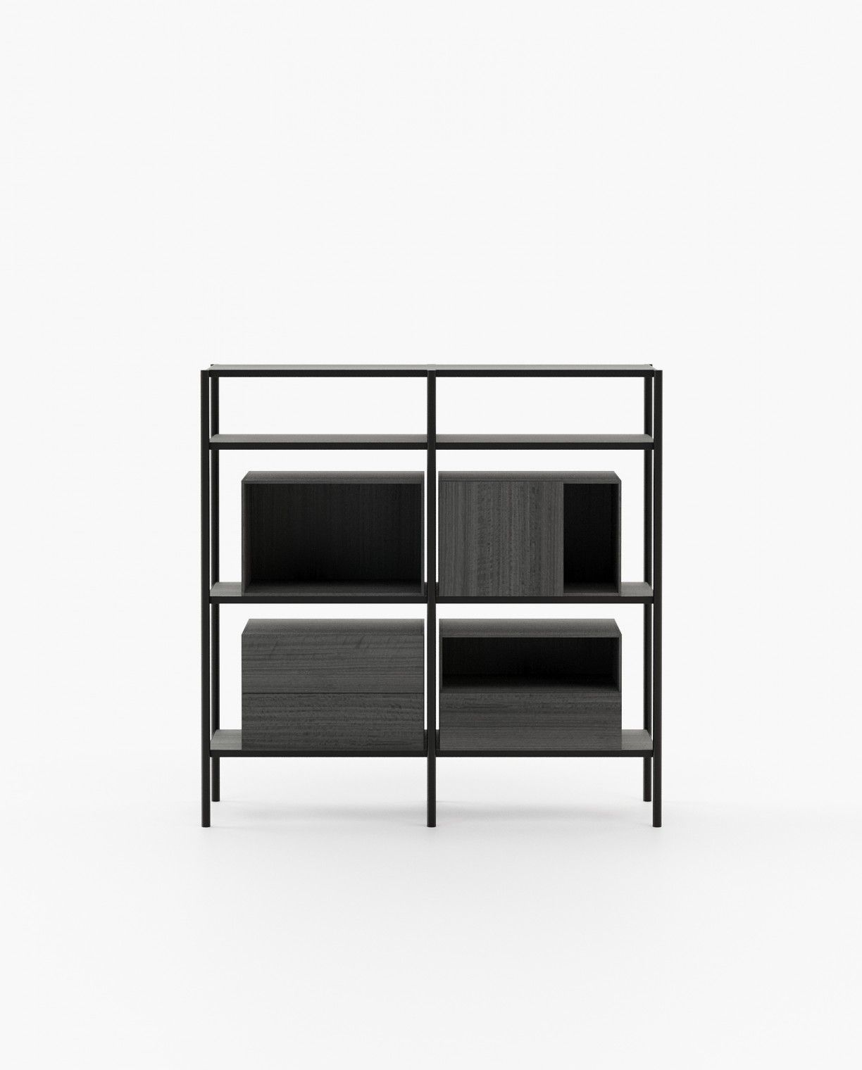 Laskasas BYLOT Bookcase & Shelving Grey Eucalyptus Veneer Matte - Araco Interiors